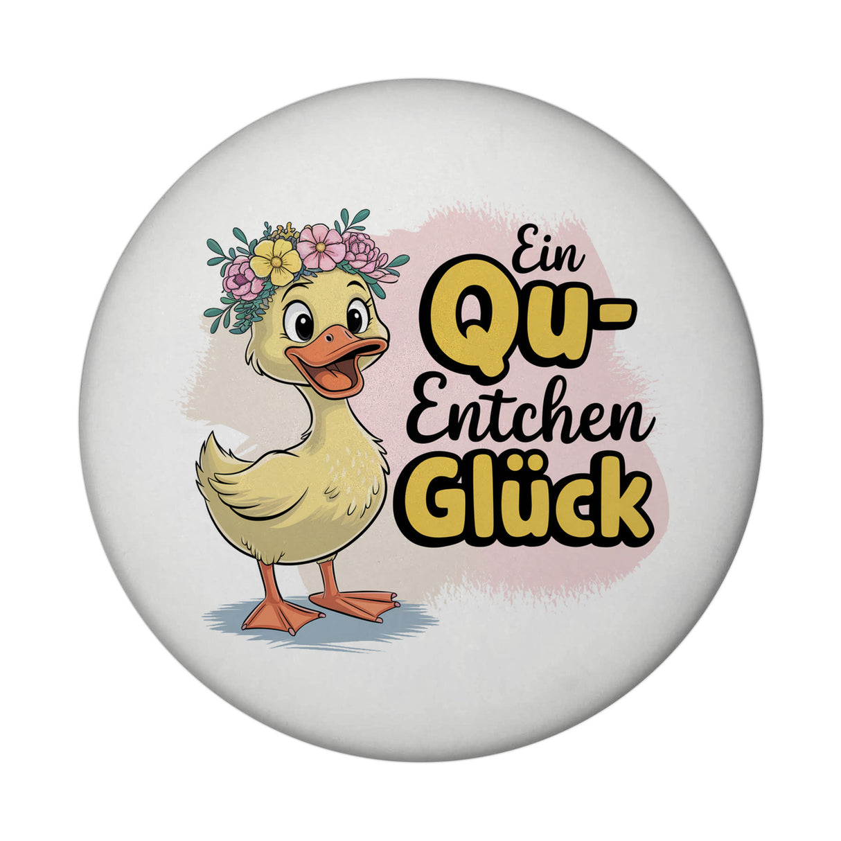 Gelbe Ente Magnet - Ein Qu-ENTCHEN Glück