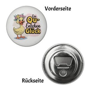 Gelbe Ente Magnet - Ein Qu-ENTCHEN Glück