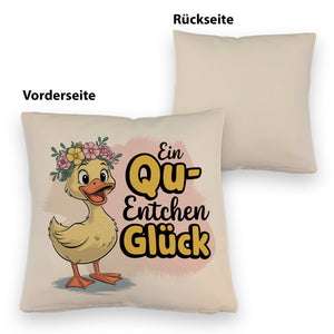 Gelbe Ente Kissen - Ein Qu-ENTCHEN Glück