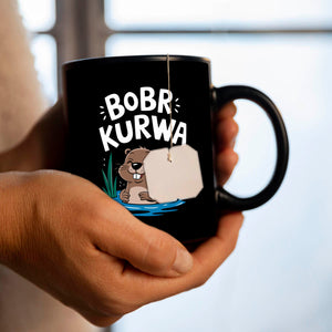 BOBR KURWA Tasse mit lustigem Meme Biber