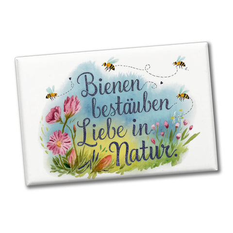 Liebe in die Natur Souvenir Souvenir Magnet Bienen und Blumen