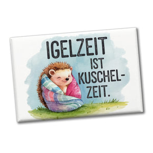 Igelzeit ist Kuschelzeit Souvenir Souvenir Magnet Igel in Decke