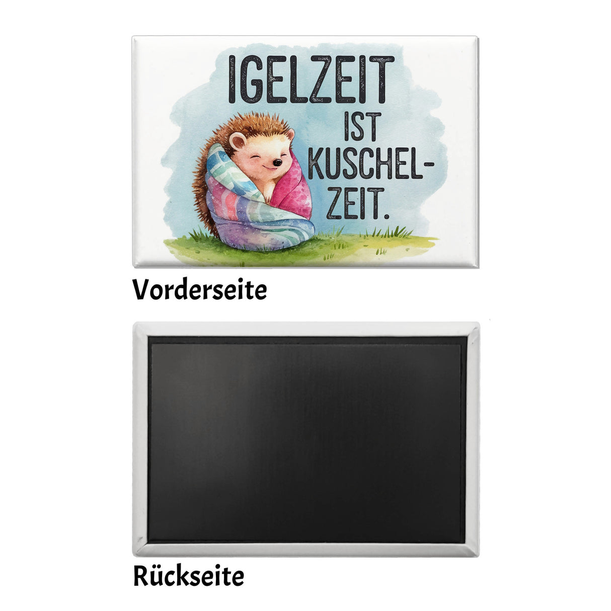 Igelzeit ist Kuschelzeit Souvenir Souvenir Magnet Igel in Decke