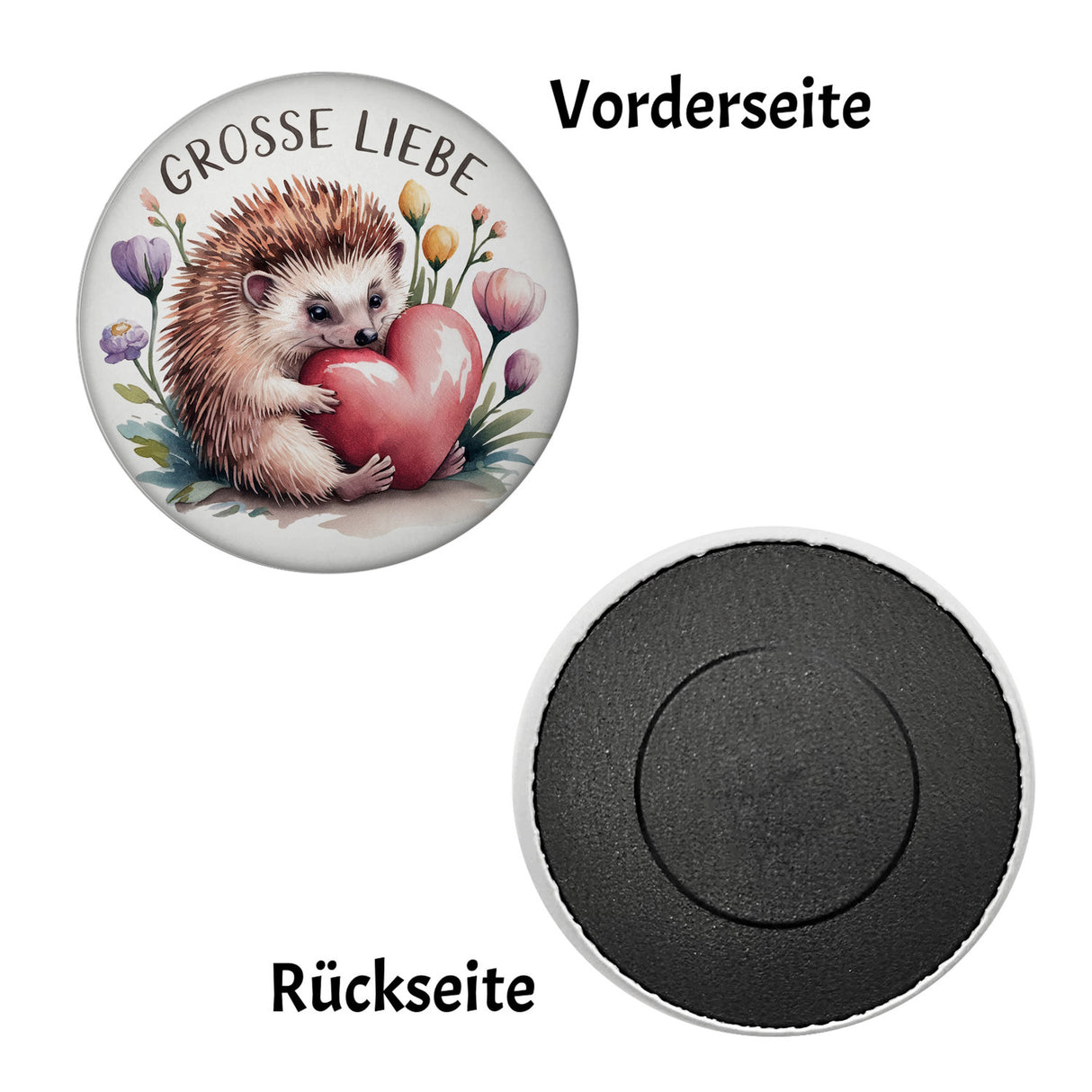 Niedlicher Igel mit Herz Große Liebe Souvenir Magnet