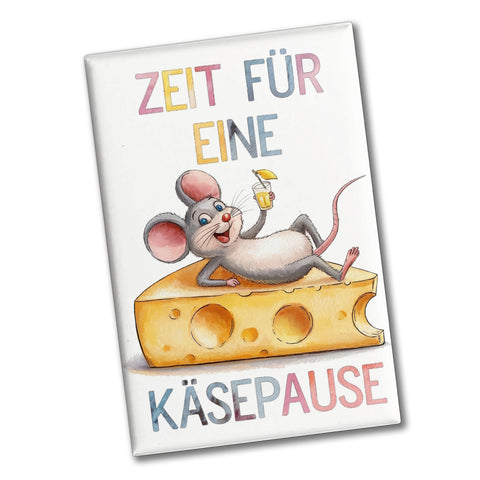 Fröhliche Maus auf Käse - Käsepause Souvenir Souvenir Magnet