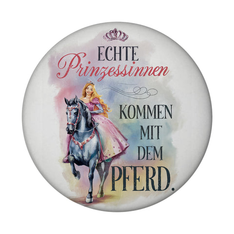 Echte Prinzessinnen reiten Pferde Magnet - Prinzessin auf Pferd