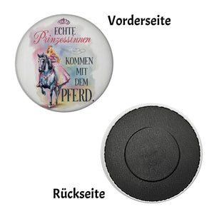 Echte Prinzessinnen reiten Pferde Magnet - Prinzessin auf Pferd