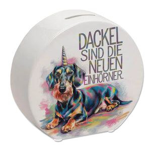 Dackel Einhorn Spardose - Dackel sind Einhörner