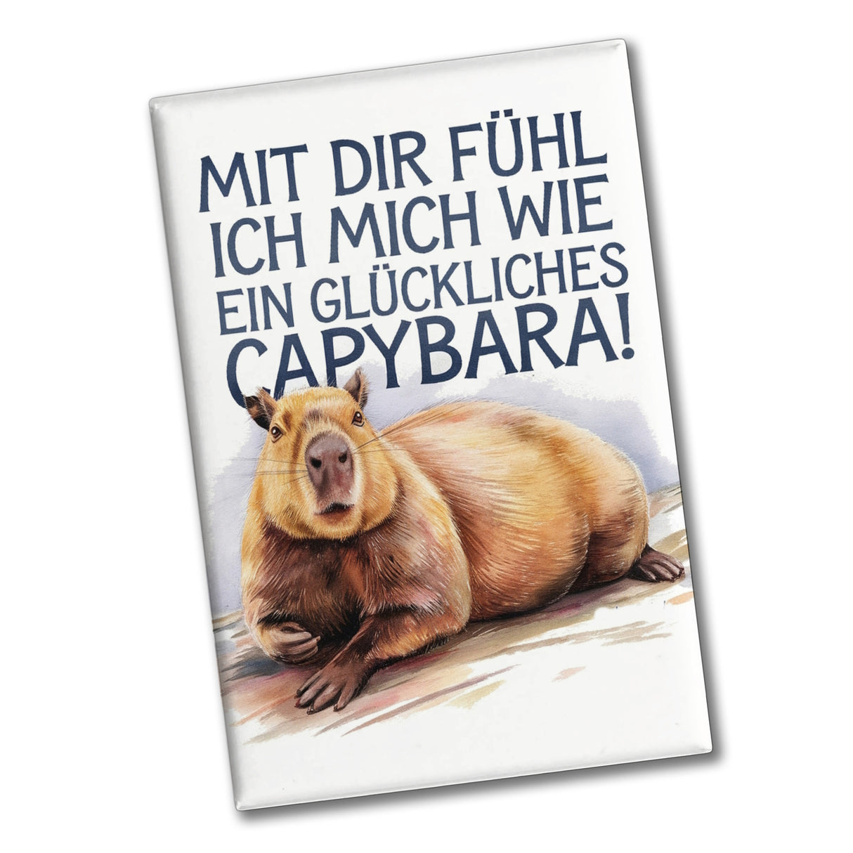 Glücklich mit dir - fröhliches Capybara Souvenir Souvenir Magnet