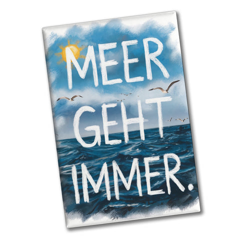 Meer geht immer Souvenir Souvenir Magnet im Aquarell Design