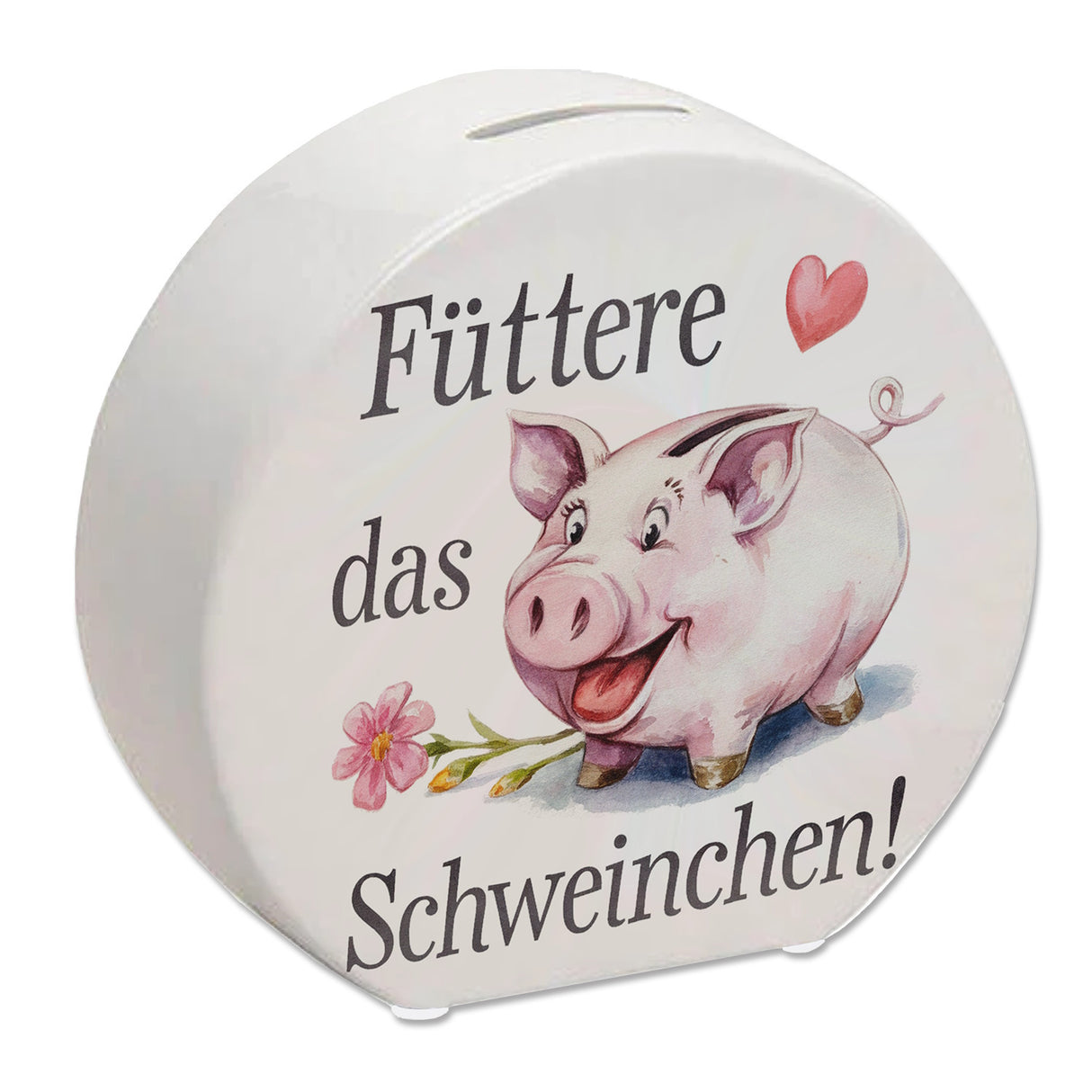 Fröhliches Schwein Spardose Füttere das Schweinchen