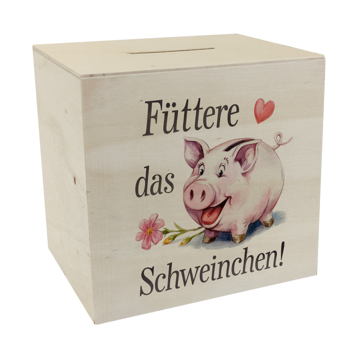 Fröhliches Schwein Spardose Füttere das Schweinchen