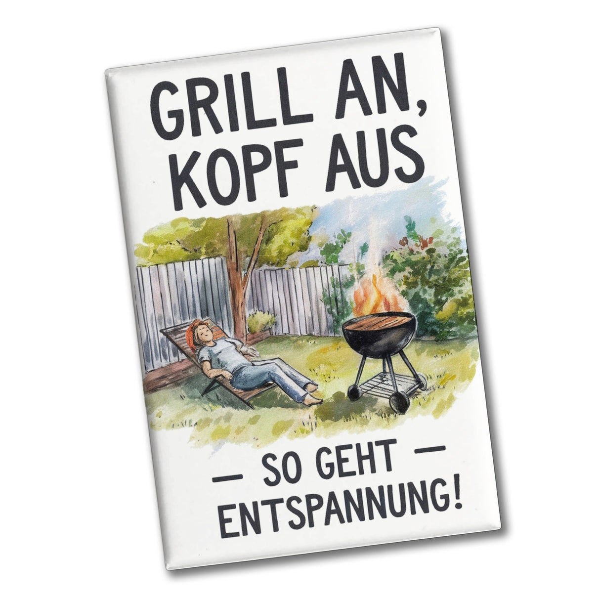 Grill an - Kopf Souvenir Souvenir Magnet