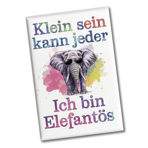 Elefant mit Sonnenbrille Souvenir Souvenir Magnet - Ich bin elefantös