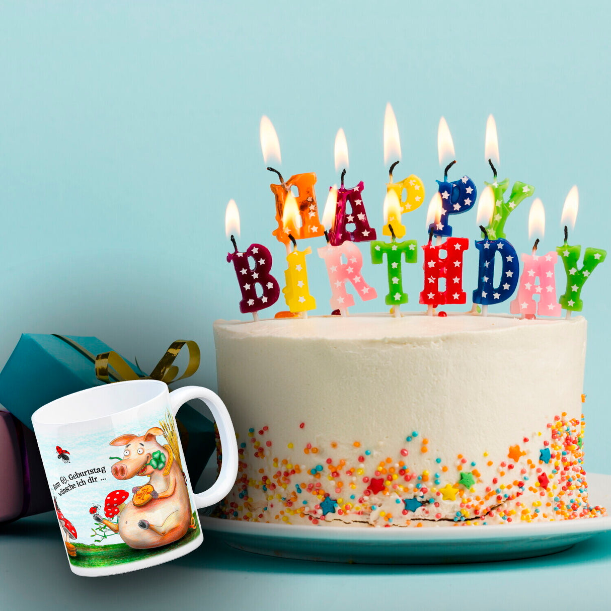 Viel Glück zum 69. Geburtstag Kaffeebecher