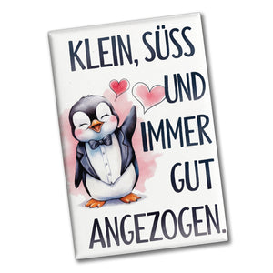 Pinguin im Anzug Souvenir Souvenir Magnet - Klein, süß, gut angezogen