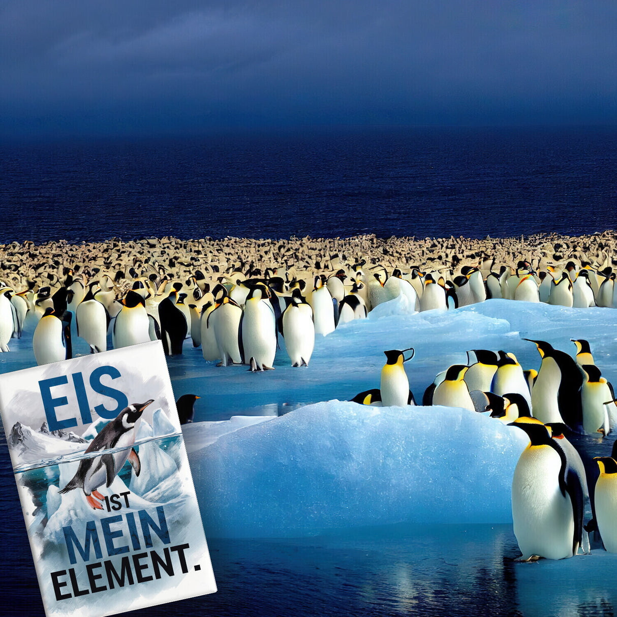 Eis ist mein Element Souvenir Souvenir Magnet - Pinguin im Eis