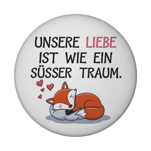 Fuchs Magnet zum Valentinstag - süsser Traum