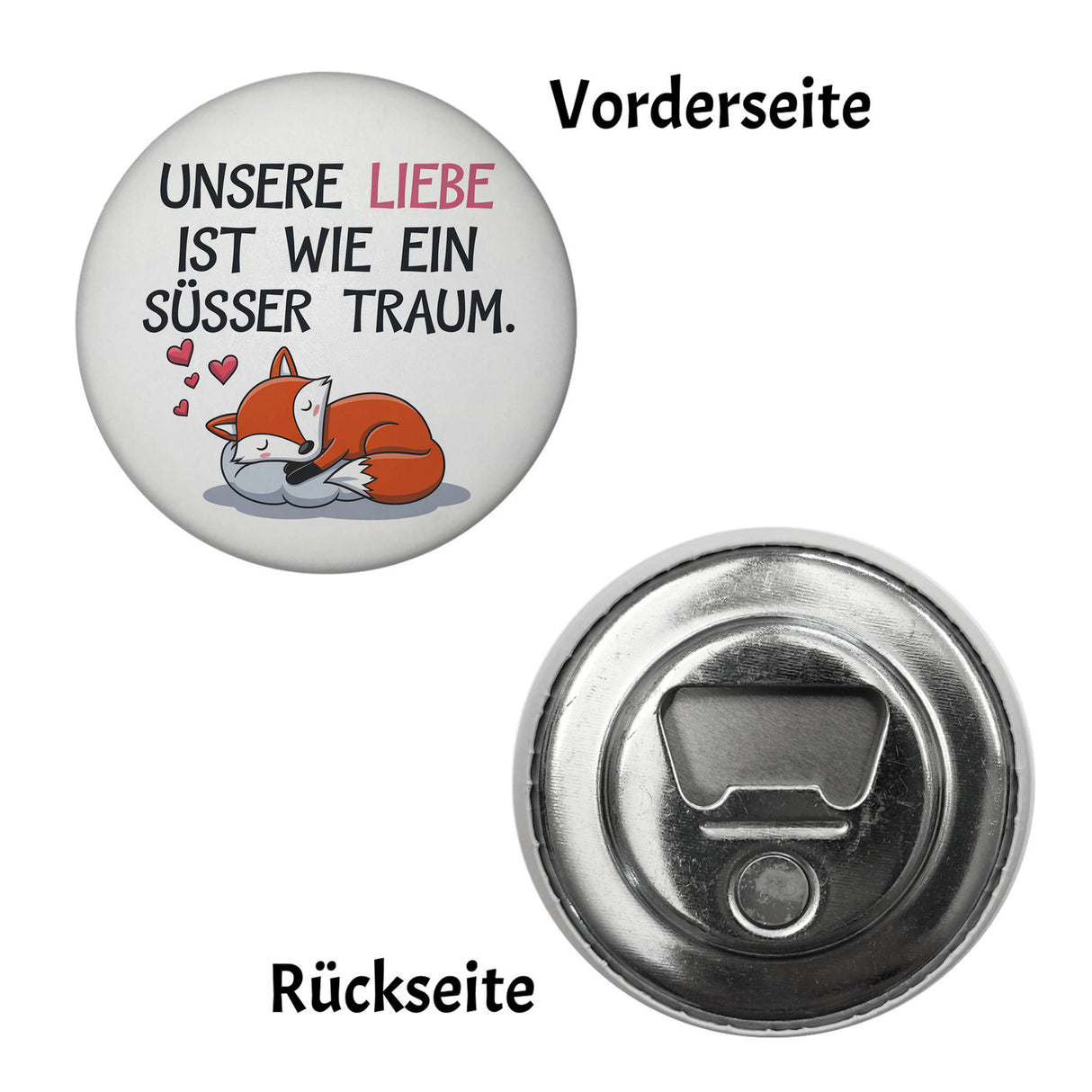 Fuchs Magnet zum Valentinstag - süsser Traum