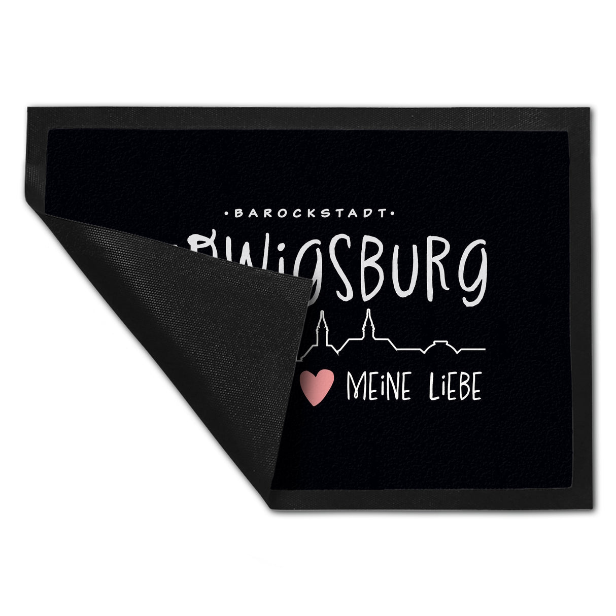 Ludwigsburg Skyline Fußmatte in 35x50 cm mit Spruch MEINE STADT MEINE LIEBE