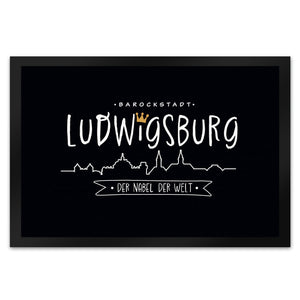 Ludwigsburg Skyline Fußmatte in 35x50 cm mit Spruch Der Nabel der Welt