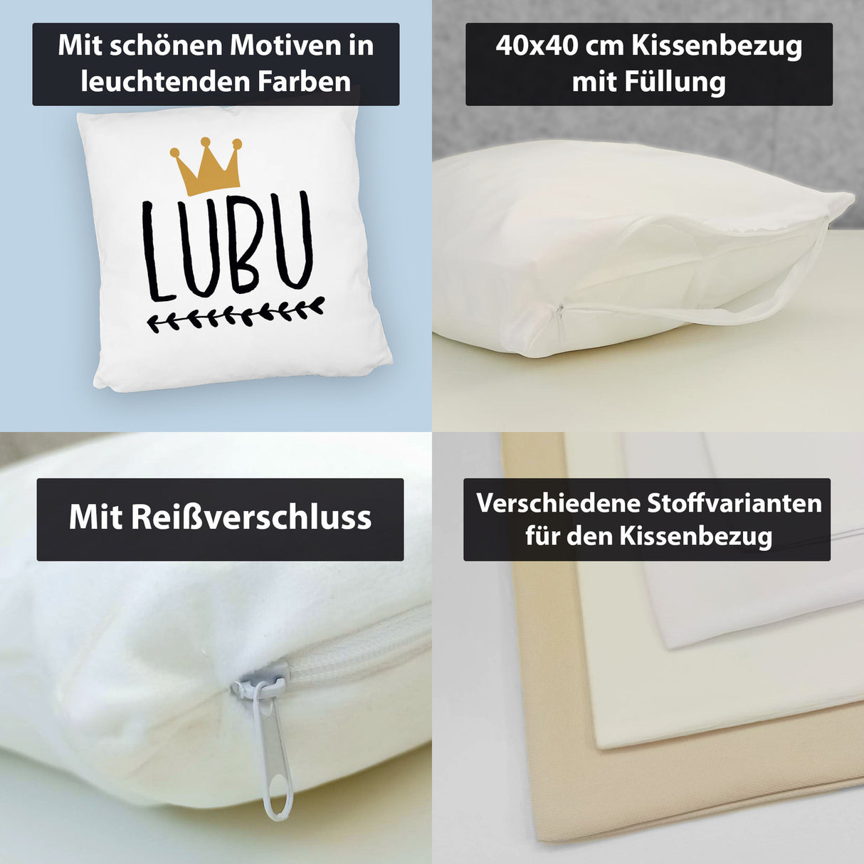 Ludwigsburg Kissen LUBU und Krone