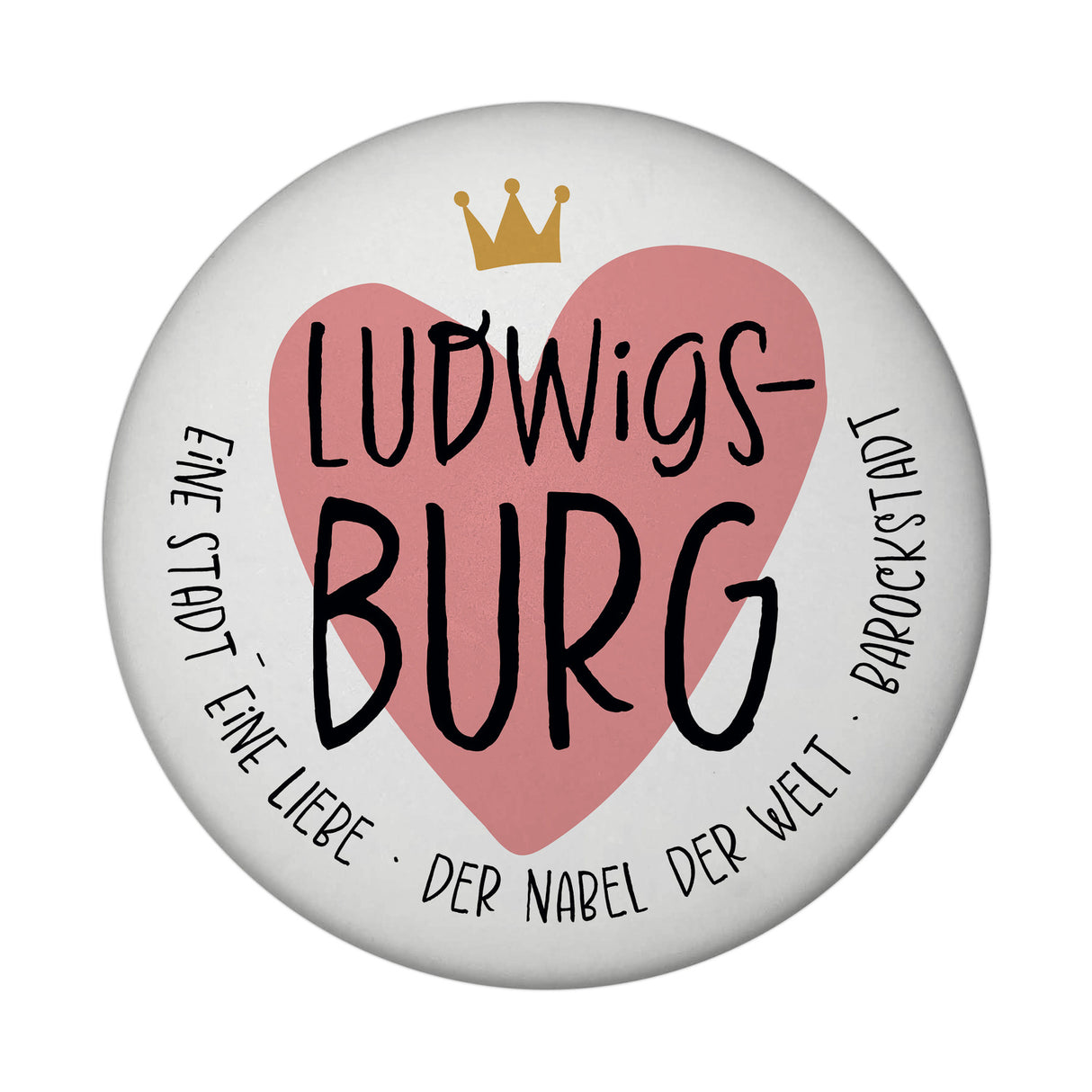 Ludwigsburg Magnet mit Herz und Text