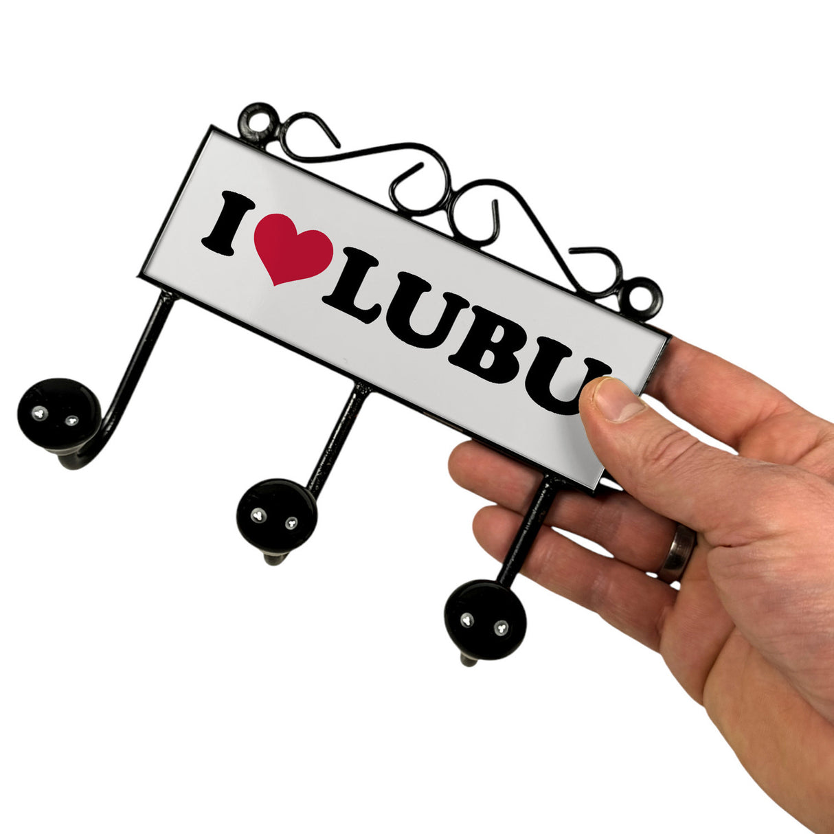 Ludwigsburg Kleiderhaken Leiste mit 3 Haken weiss - I Love LUBU