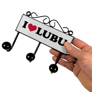 Ludwigsburg Kleiderhaken Leiste mit 3 Haken weiss - I Love LUBU