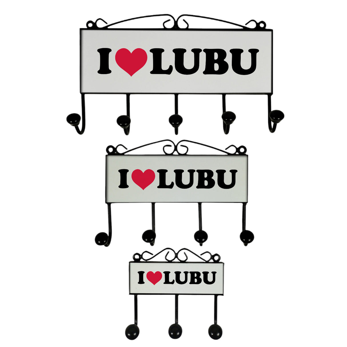 Ludwigsburg Kleiderhaken Leiste mit 3 Haken weiss - I Love LUBU