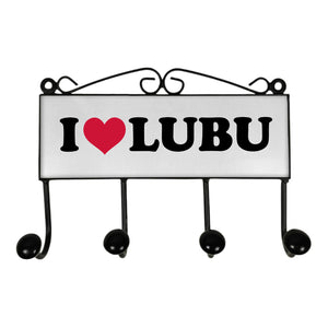 Ludwigsburg Kleiderhaken Leiste mit 3 Haken weiss - I Love LUBU