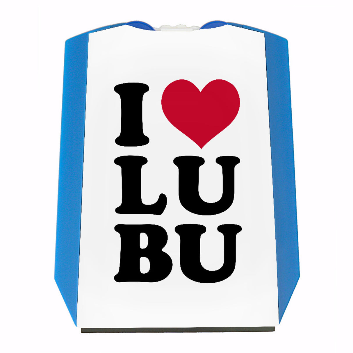 Ludwigsburg Parkscheibe weiss mit Text I love LUBU