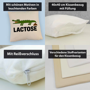 Alligator LACTOSE Kissen für Humorliebhaber