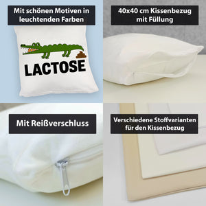 Alligator LACTOSE Kissen für Humorliebhaber