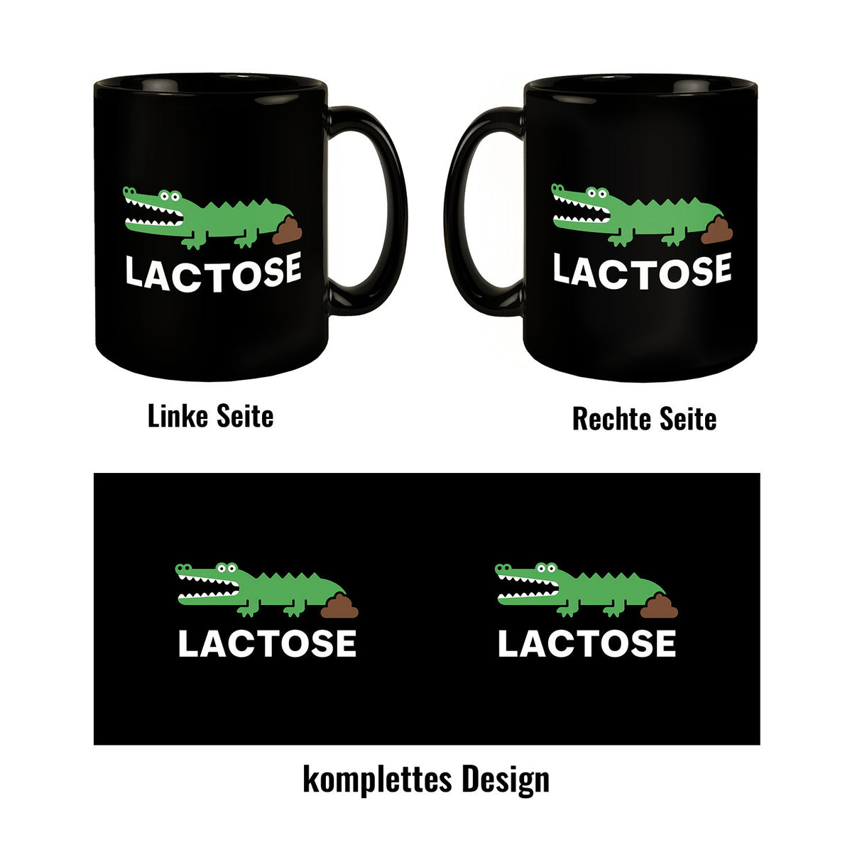 Lactose Alligator Tasse mit Witz