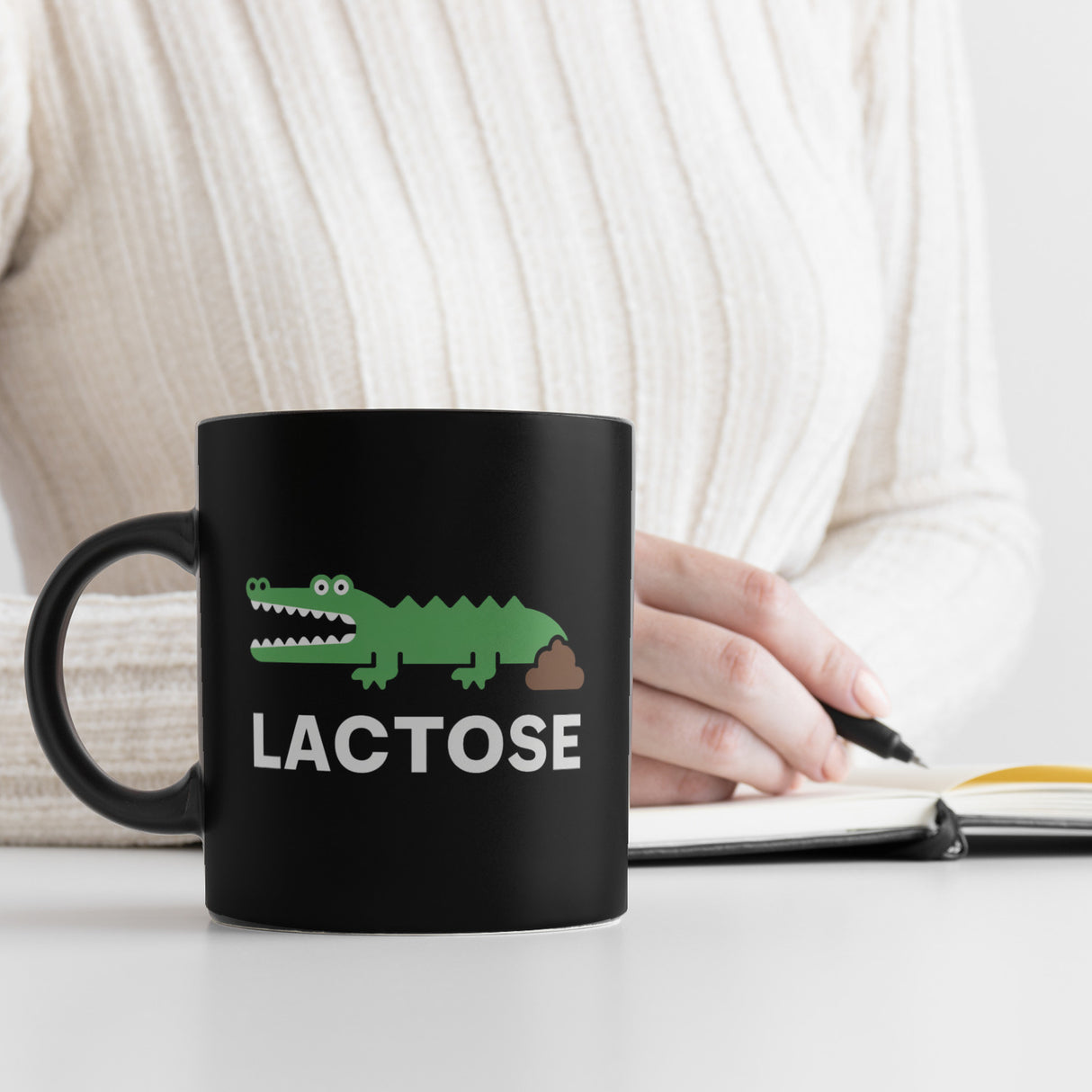 Lactose Alligator Tasse mit Witz