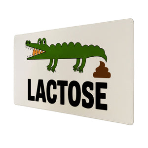 Alligator LACTOSE Schreibtischunterlage 69x31cm XXL Mauspad für Humorliebhaber