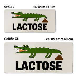 Alligator LACTOSE Schreibtischunterlage 69x31cm XXL Mauspad für Humorliebhaber