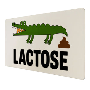 Alligator LACTOSE Schreibtischunterlage 69x31cm XXL Mauspad für Humorliebhaber