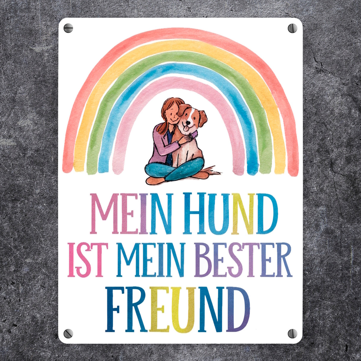 Mein Hund ist mein bester Freund Metallschild in 15x20 cm