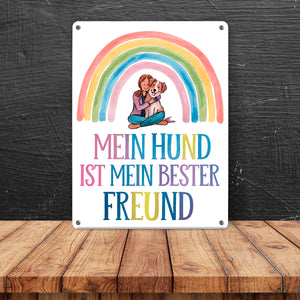 Mein Hund ist mein bester Freund Metallschild in 15x20 cm