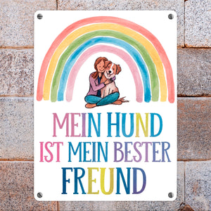 Mein Hund ist mein bester Freund Metallschild in 15x20 cm