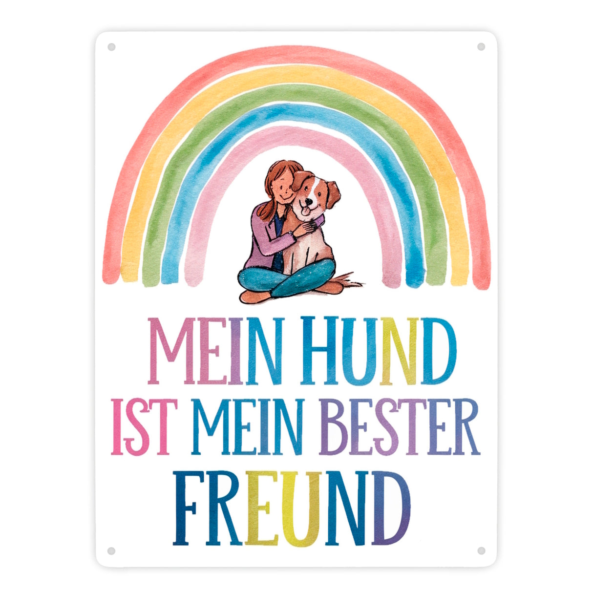 Mein Hund ist mein bester Freund Metallschild in 15x20 cm