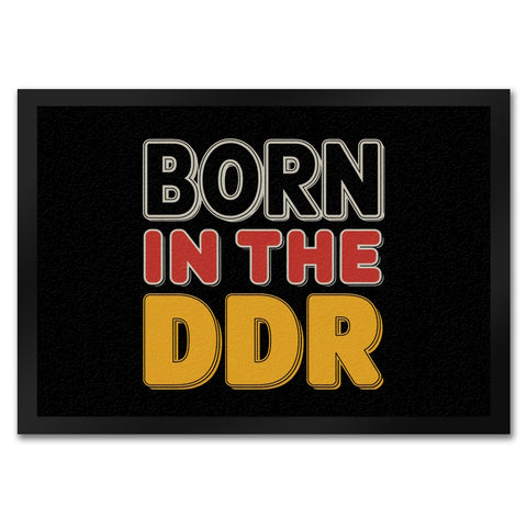BORN in the DDR Retro Fußmatte in 35x50 cm Ostdeutsche Identität