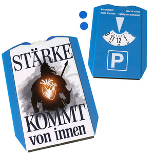 Stärke kommt von innen Parkscheibe - Silhouette Krieger