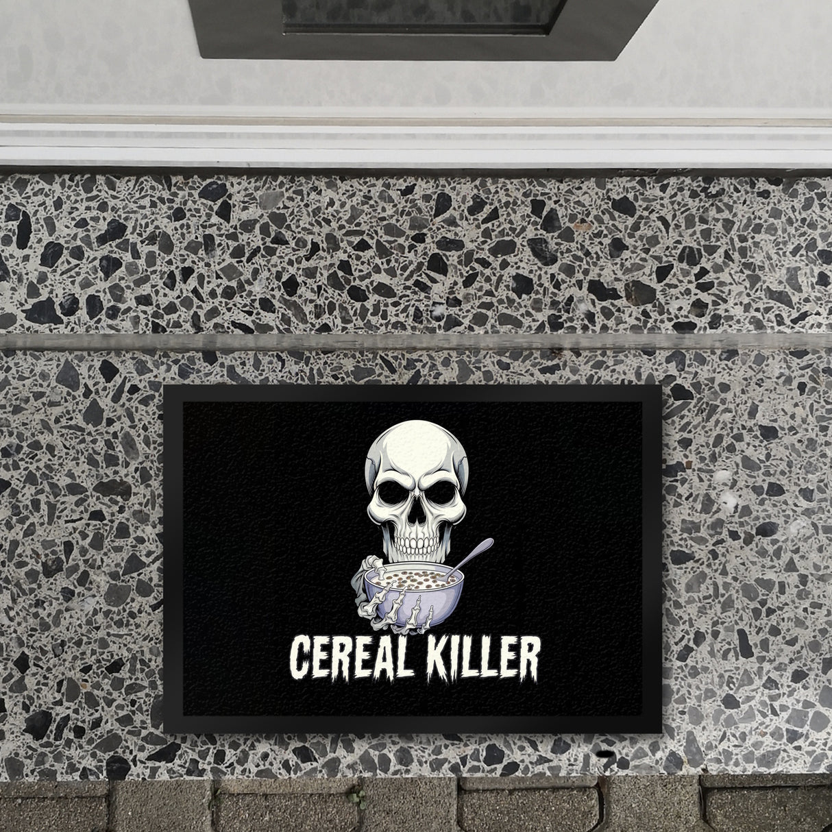 Cereal Killer Totenkopf Fußmatte in 35x50 cm für Müslifans