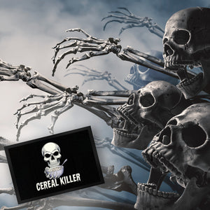 Cereal Killer Totenkopf Fußmatte in 35x50 cm für Müslifans