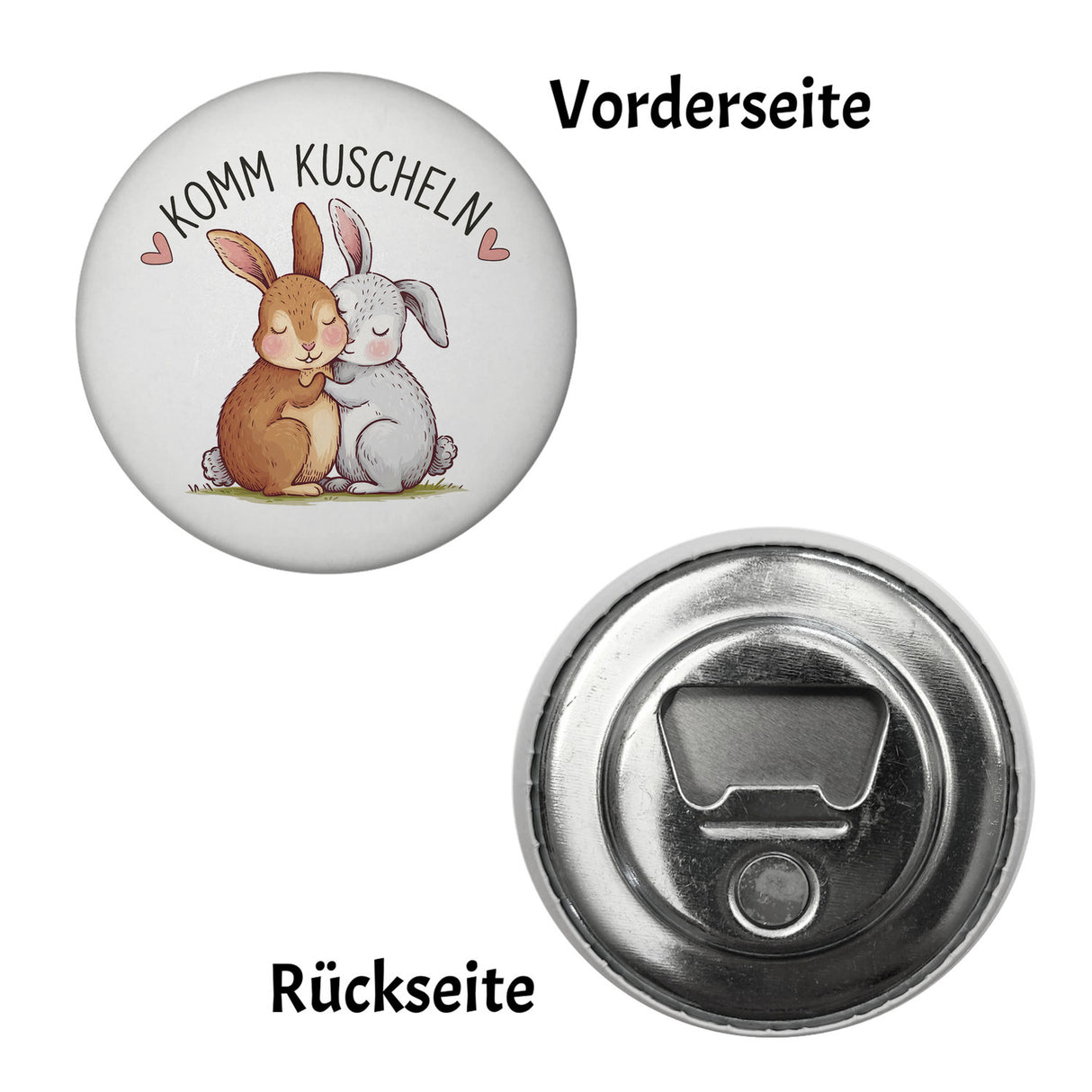 Komm kuscheln Magnet mit Kaninchen