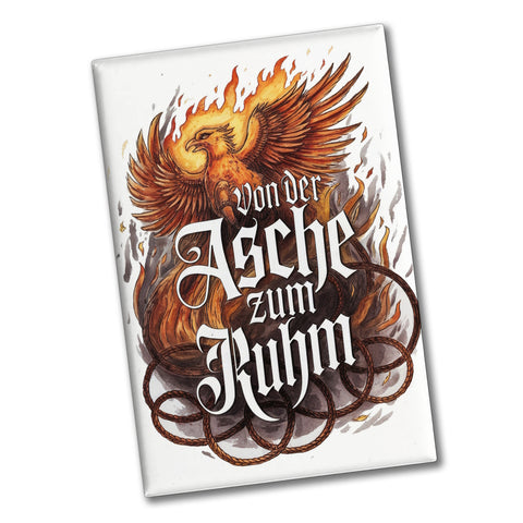 Phönix mit Flammen - Von der Asche zum Ruhm Souvenir Souvenir Magnet