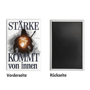 Stärke kommt von innen Souvenir Souvenir Magnet - Silhouette Krieger